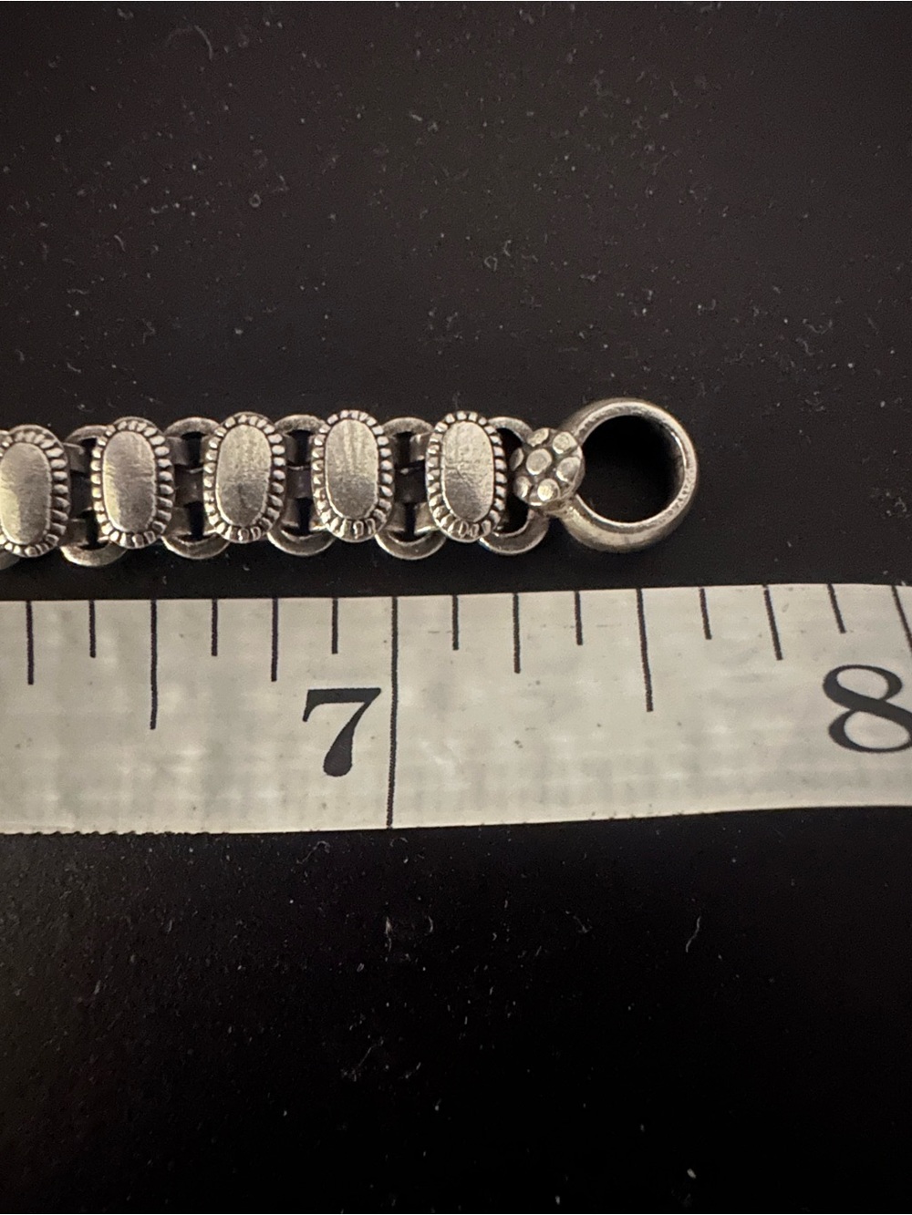 ANTIQUE STAMPED RAJASTHAN RARE BRACELET (HEAVY) HIGH GRADE COIN SILVER 800-900 - Picture 7 of 7